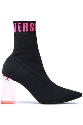 versus versace intarsia-knit sock boots|versace versus reaction.